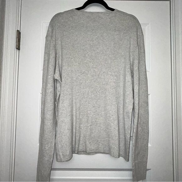 John Varvatos 1/4 Button Down Ribbed Long Sleeve Knit Henley Sweater - Picture 6 of 7